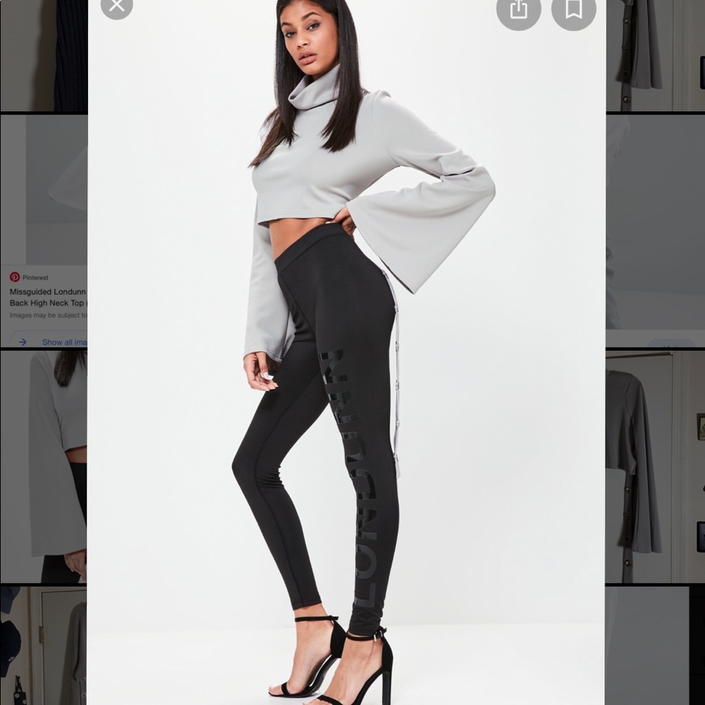 Missguided Londunn Eyelet Open Back Crop Top